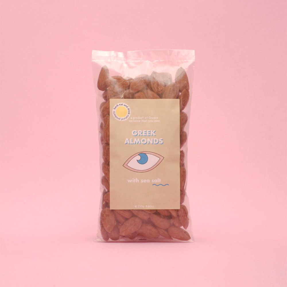 almonds with sea salt in a bag
