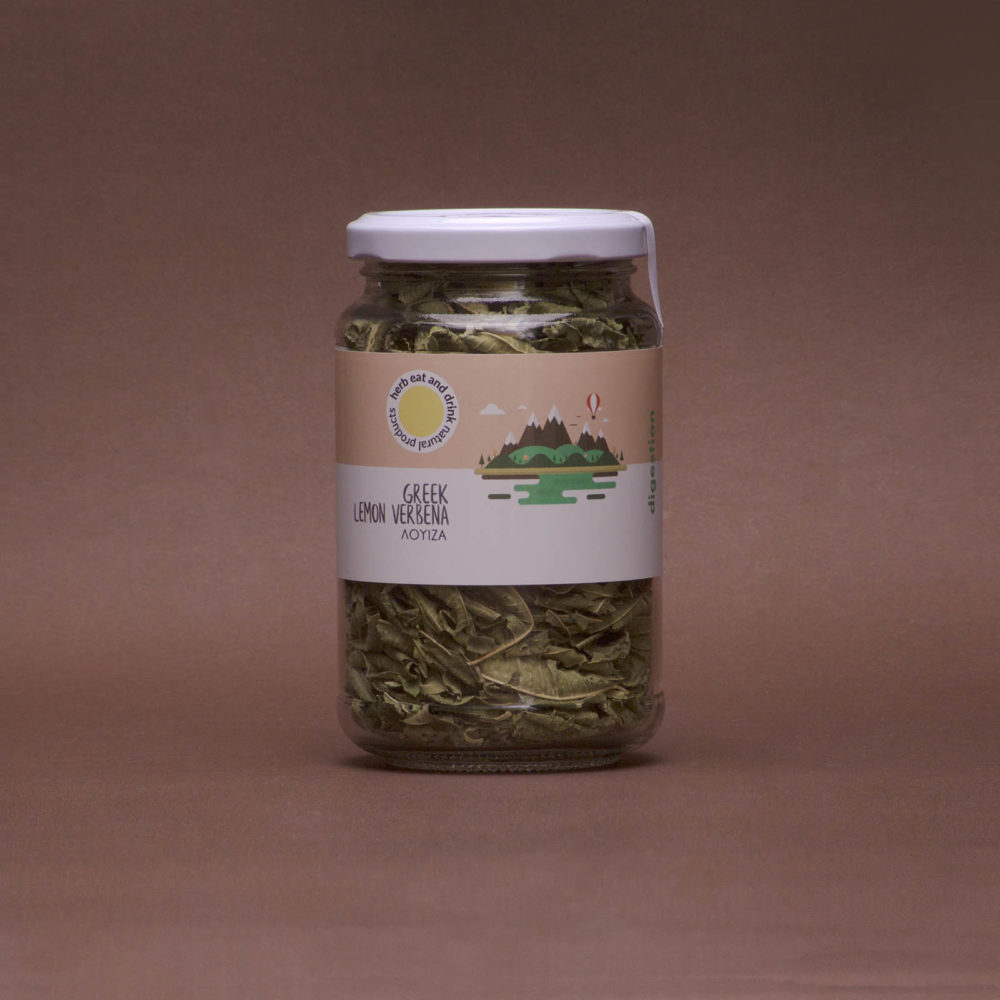 lemon verbena in a glass jar