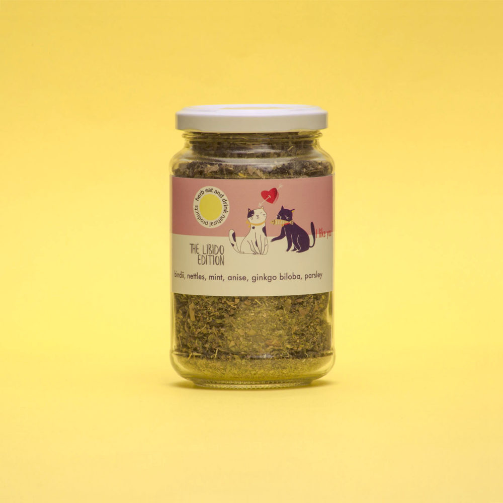 the livido edition herbal mix tea in a glass jar