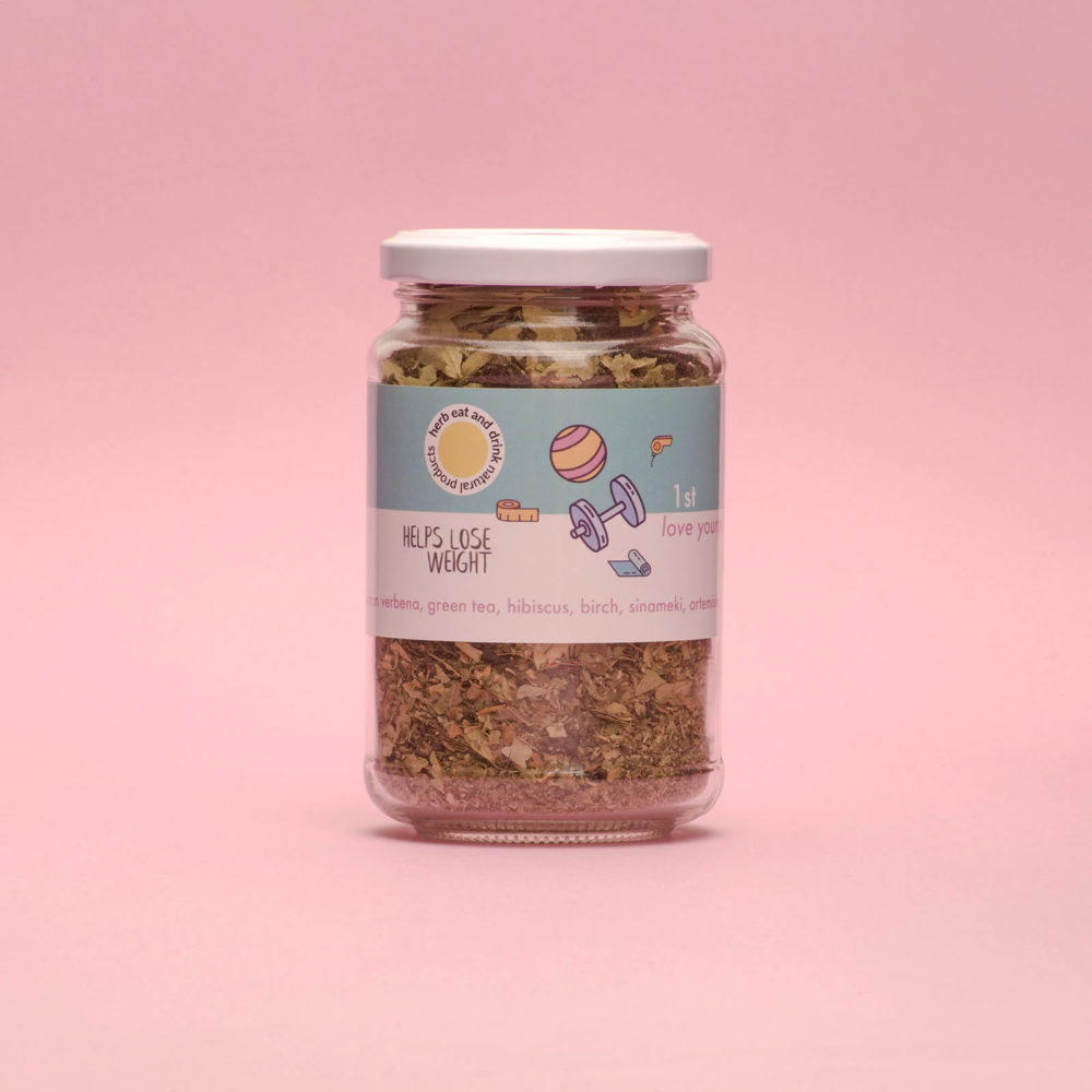 helps lose weight tea in a glass jar