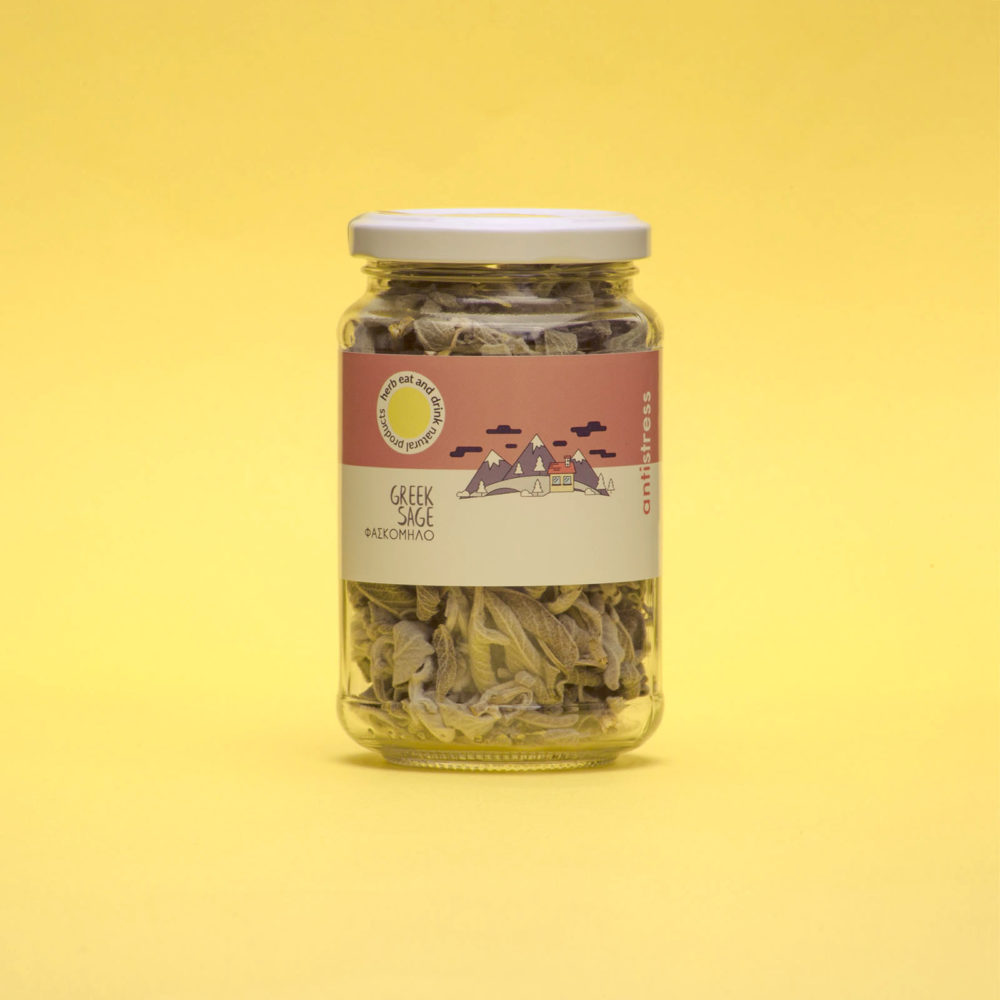 sage tea in a glass jar